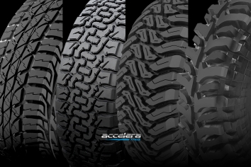 Four Levels of Accelera Off-Road Tires for Different Terrain Demands