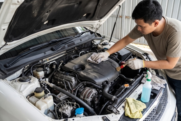 How to Clean a Car Engine Bay Without Electrical Damage
