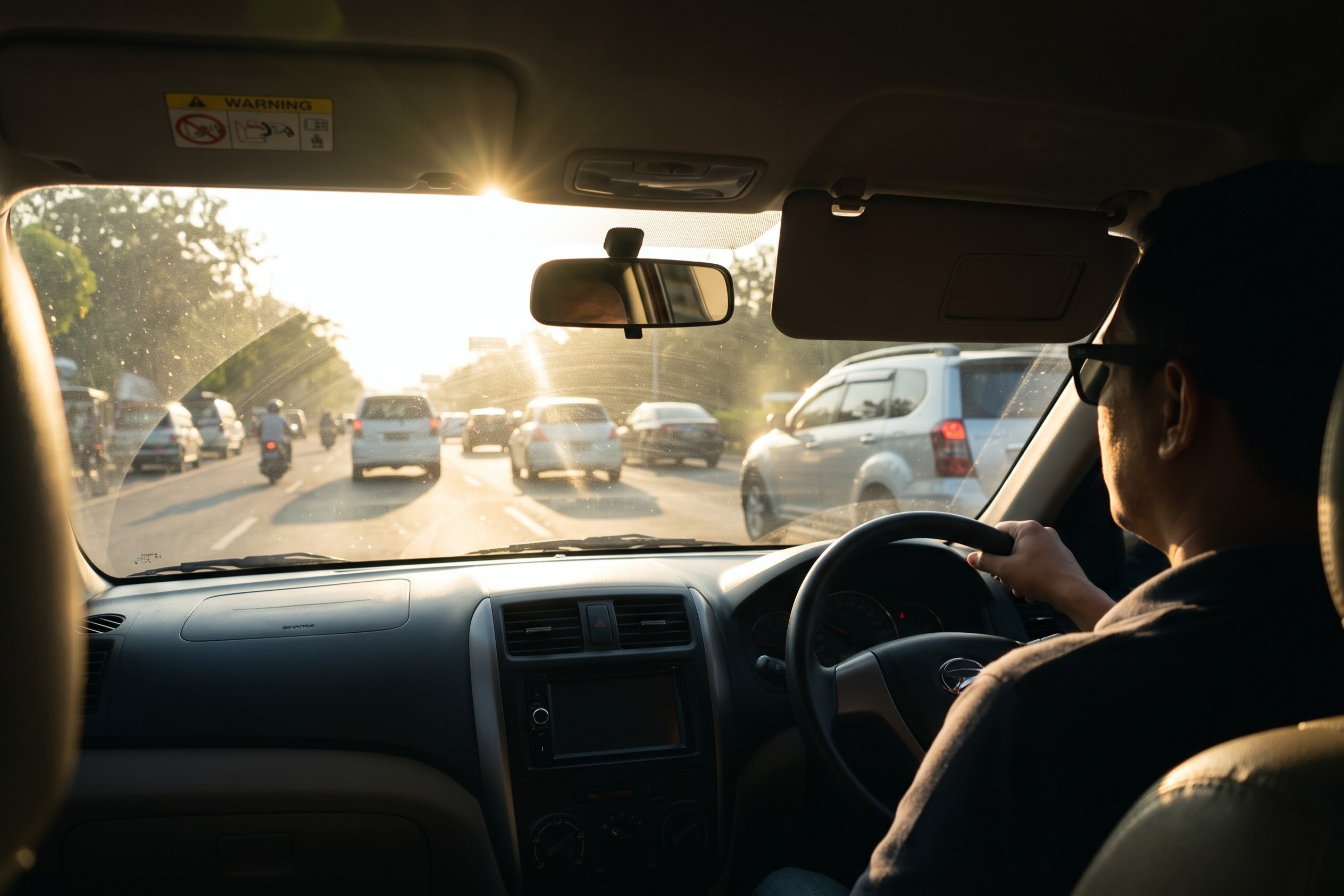 How to Reduce Sun Glare When Driving a Car